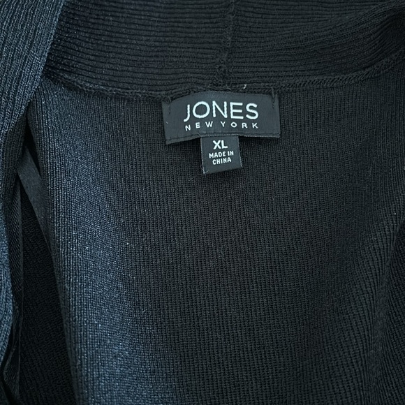 NWT Jones New York Icon Black Open Front Cardigan - Picture 10 of 11